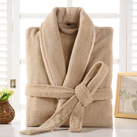 Bademantel für Frau und Mann aus 100% Baumwolle Frotteeliebe kuschelig warm Hotelbademantel Wellness Winter / Herbst